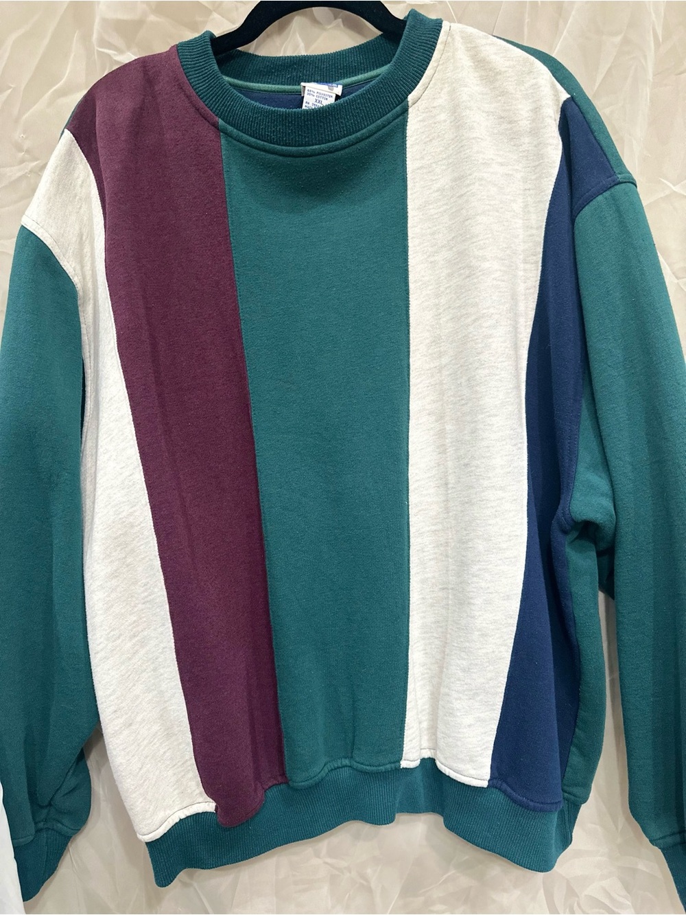 Pro Spirit Athletic Gear Teal, Burgundy, Navy & Light Gray Colorblock Crewneck